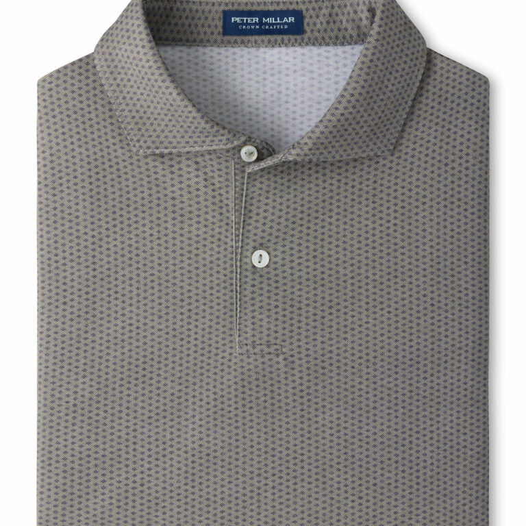 Peter Millar Albatross Diamond Cotton-Blend Piqué Polo - Edwin Spread Collar