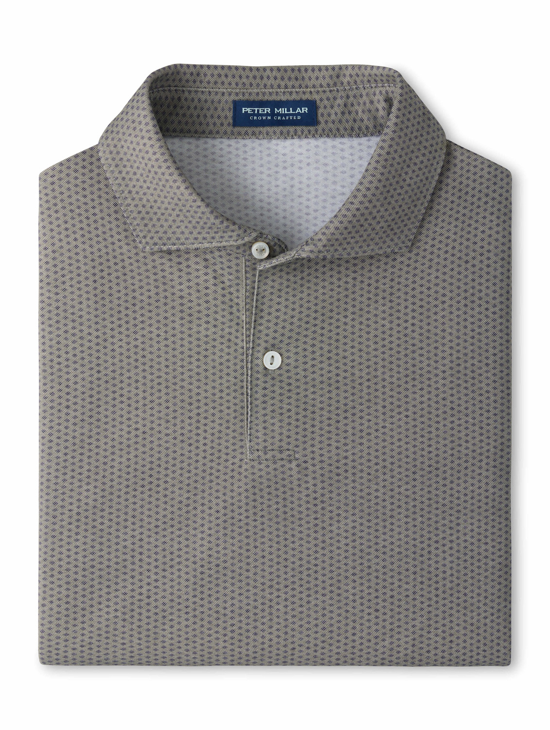 Peter Millar Albatross Diamond Cotton-Blend Piqué Polo – Edwin Spread Collar