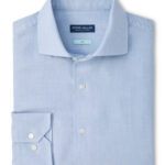 Peter Millar Amble Solid Sport Shirt in Windy Blue