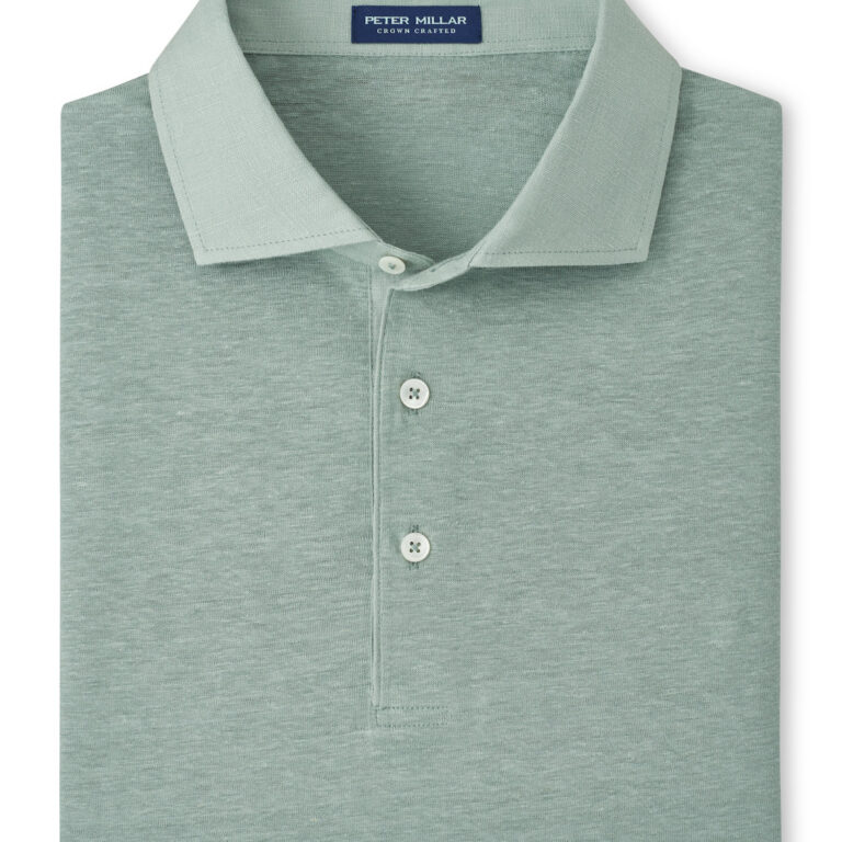 Peter Millar Astino Linen Polo in Willow