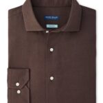 Peter Millar Brixen Italian Flannel Sport Shirt in Ash Brown