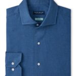 Peter Millar Brixen Italian Flannel Sport Shirt in Cadet