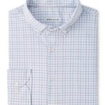 Peter Millar Bruce Crown Lite Cotton-Stretch Sport Shirt in Blue Freesia