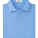 Peter Millar Candor Performance Mesh Polo – Sean Self Collar in Estate Blue