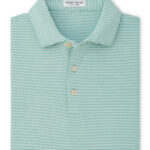 Peter Millar Candor Performance Mesh Polo – Sean Self Collar in Fresh Mint