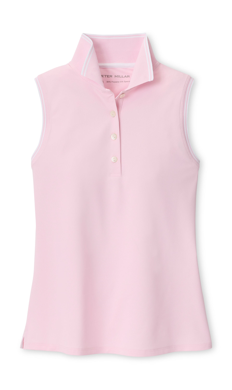 Peter Millar Canterbury Tipped Sport Mesh Sleeveless Polo
