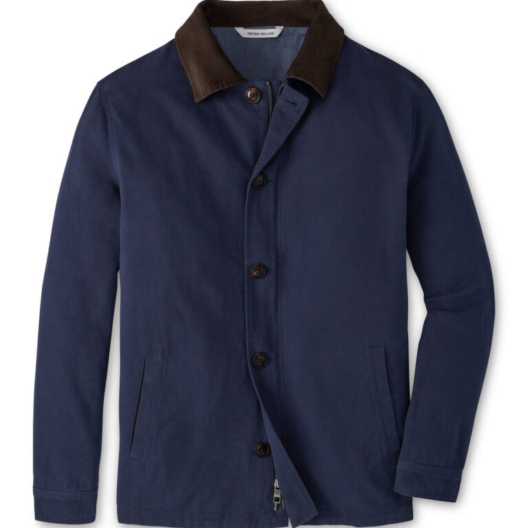 Peter Millar Chatham Cotton Cashmere Coat in Providence Navy