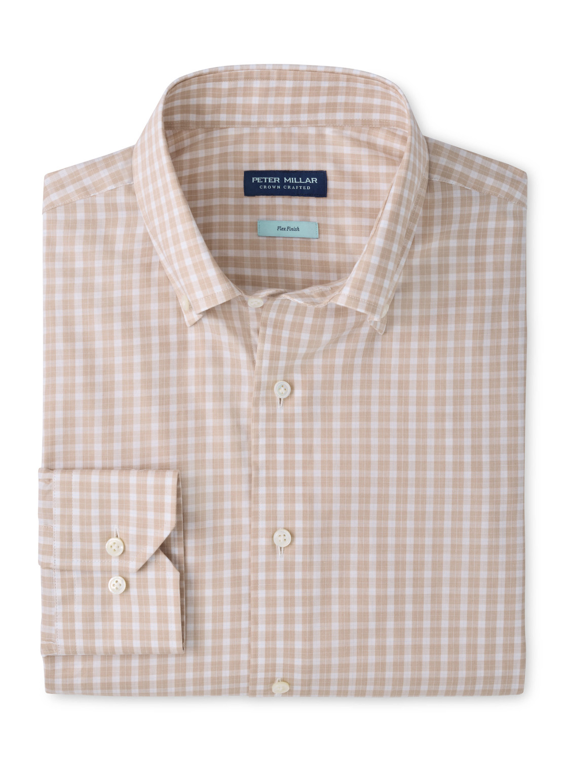 Peter Millar Chester Cotton Sport Shirt in Nutmeg