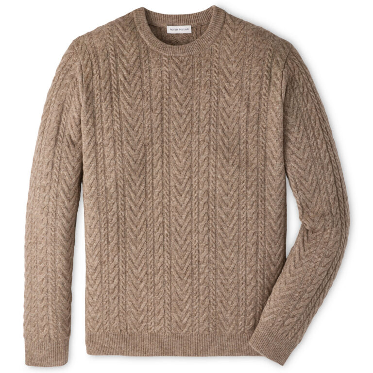Peter Millar Crescent Cable Crewneck Sweater