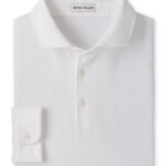 Peter Millar Crown Flex Cotton Long Sleeve Polo in White