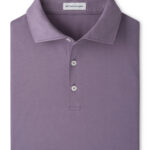 Peter Millar Crown Flex Cotton Short-Sleeve Polo in Purple Fig