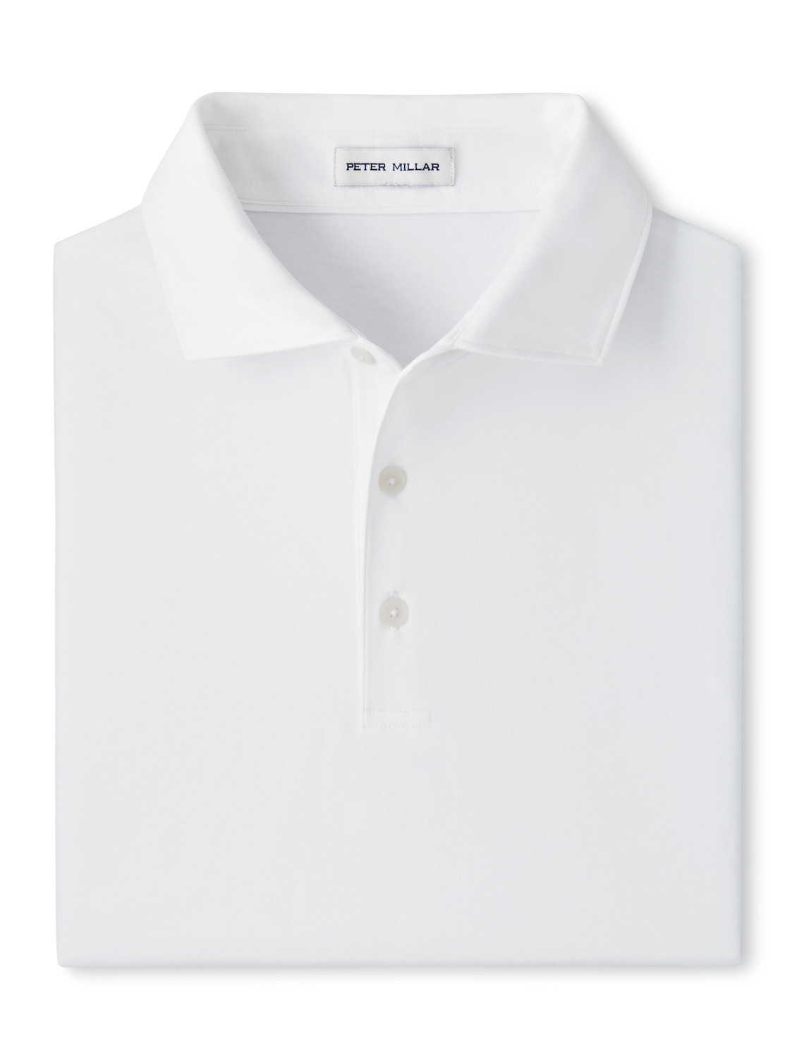 Peter Millar Crown Flex Cotton Short-Sleeve Polo in White
