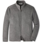 Peter Millar Crown Flex Merino Bomber in Oslo Grey