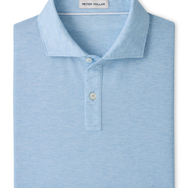 Peter Millar E.T.C. Performance Jersey Polo – Edwin Spread Collar in Cottage Blue