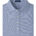 Peter Millar Ensemble Performance Jersey Polo – Kelly Hard Collar in White