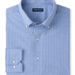 Peter Millar Eugene Performance Poplin Sport Shirt in Windy Blue
