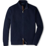 Peter Millar Excursionist Flex Full Zip Sweater in Navy