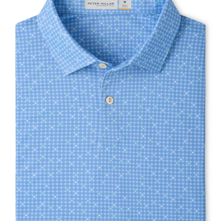 Peter Millar Featherweight Gingham Performance Polo - Sean Self Collar