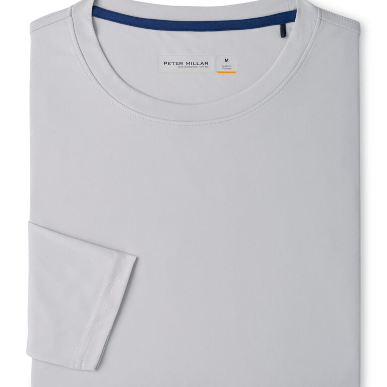 Peter Millar Featherweight Long-Sleeve Performance Sun Shirt in British Grey