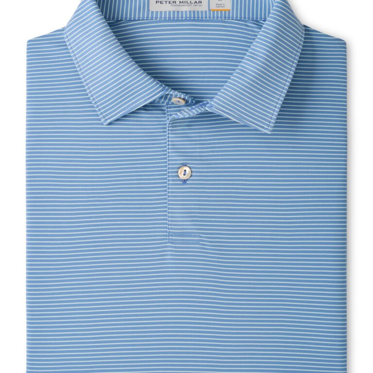 Peter Millar Featherweight Park Stripe Performance Polo - Sean Self Collar
