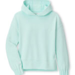 Peter Millar Flora Knit Melange Hoodie in Ocean Air