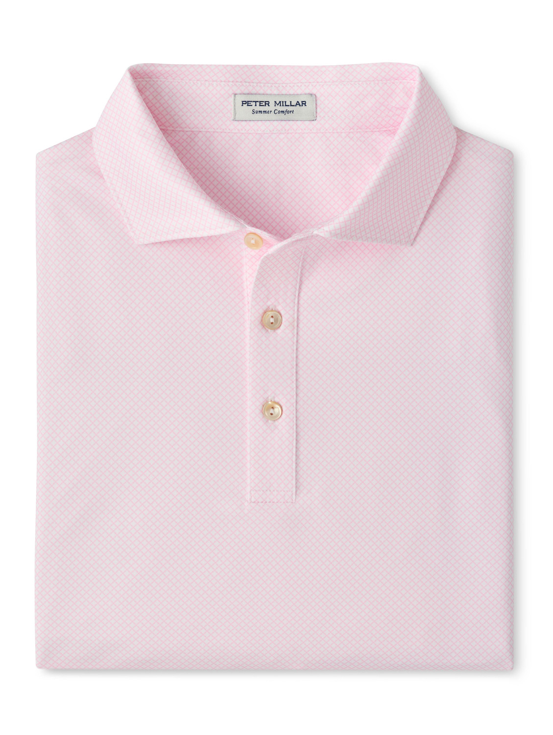 Peter Millar Fulton Performance Jersey Polo – Sean Self Collar in White