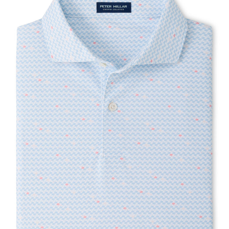 Peter Millar Gingko Performance Jersey Polo - Edwin Spread Collar