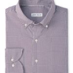 Peter Millar Gregory Crown Lite Cotton-Stretch Sport Shirt in Bordeaux