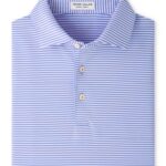 Peter Millar Hales Performance Jersey Polo – Sean Self Collar in Estate Blue