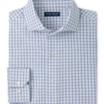 Peter Millar Herb Performance Poplin Sport Shirt in Grey Mist