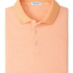 Peter Millar Holden Performance Jersey Polo – Knit Collar in Papaya