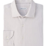 Peter Millar Langley Crown Lite Cotton-Stretch Sport Shirt in Battleship Grey