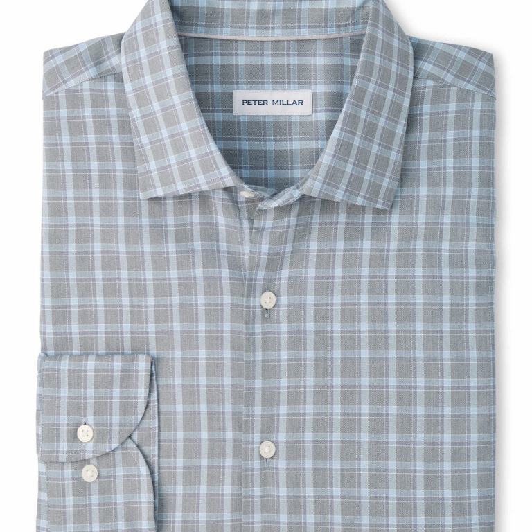 Peter Millar Lincoln Crown Lite Cotton-Stretch Sport Shirt in Pine Brook