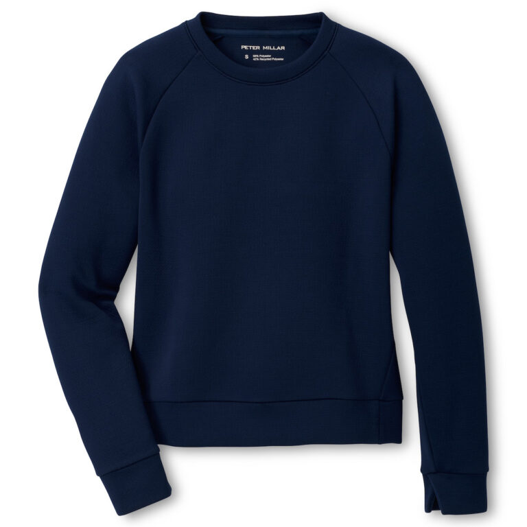 Peter Millar Lumi-Knit Performance Crewneck in Navy