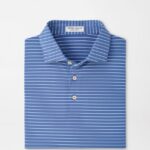 Peter Millar Oaks Performance Jersey Polo – Sean Self Collar in Bali Blue