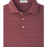 Peter Millar Oaks Performance Jersey Polo – Sean Self Collar in Bordeaux