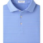 Peter Millar Oaks Performance Jersey Polo – Sean Self Collar in Estate Blue