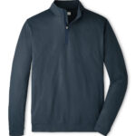 Peter Millar Perth Herringbone Performance Quarter-Zip in Pine Brook