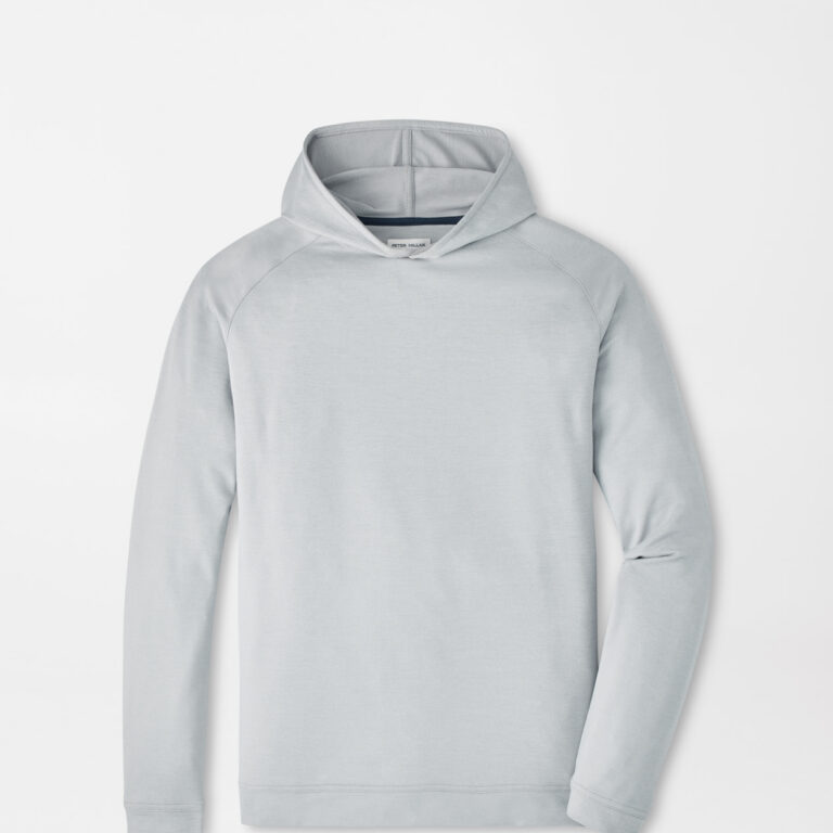 Peter Millar Pine Performance Hoodie in Gale Grey