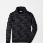 Peter Millar Reversible Camo Popover Hoodie in Black