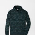 Peter Millar Reversible Camo Popover Hoodie in Pine Brook