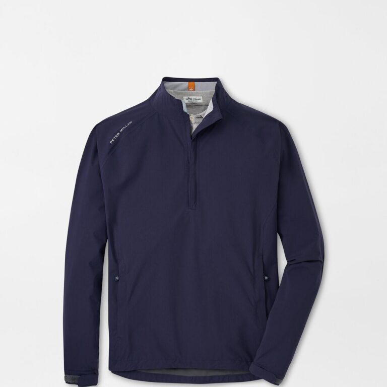 Peter Millar Shield Half-Zip Rain Shell in Navy