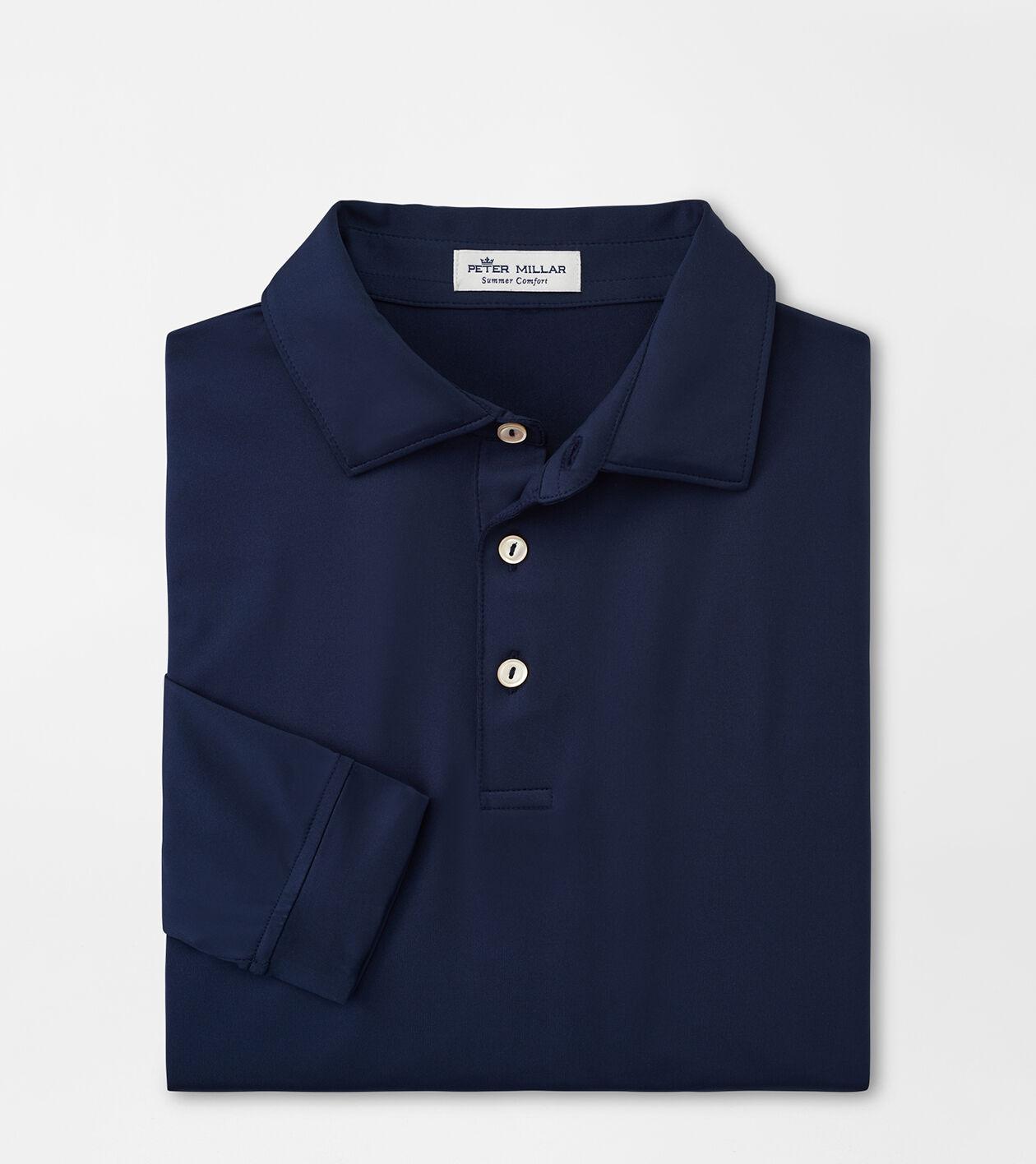 Peter Millar Solid Long-Sleeve Performance Jersey Polo