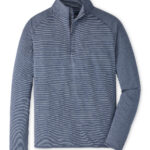 Peter Millar Stealth Stripe Performance Quarter-Zip in Navy