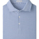 Peter Millar Turner Crown Flex Cotton Short-Sleeve Polo in Blue Freesia