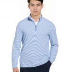 PGA Tour Men’s Feeder Stripe Mock Neck in Top O The Morning