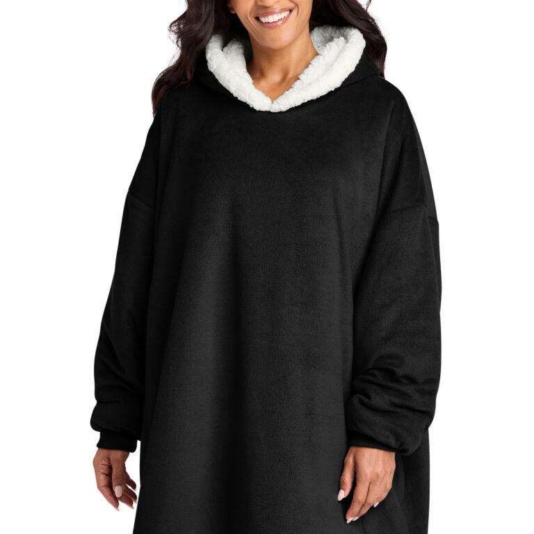 Port Authority Mountain Lodge Wearable Blanket in Black