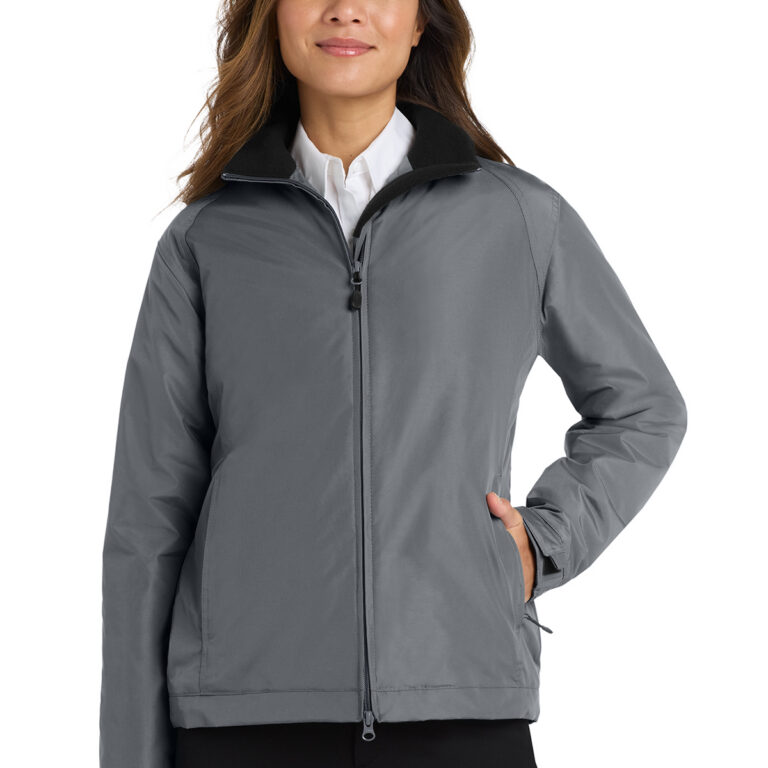 Port Authority Women's Challenger Jacket in Steel Grey/ True Black