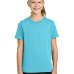 Port & Co Youth Easy Cotton Tee in Aquatic Blue