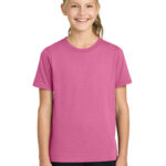Port & Co Youth Easy Cotton Tee in Awareness Pink